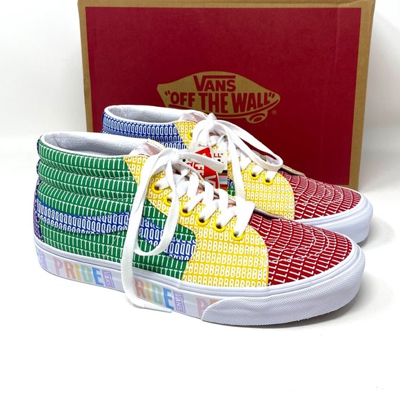 💖MEGA SALE💖VANS Womens Size Sk8-Mid Pride Lacing Multicolor Canvas VN0A3WM33WJ - Picture 6 of 12